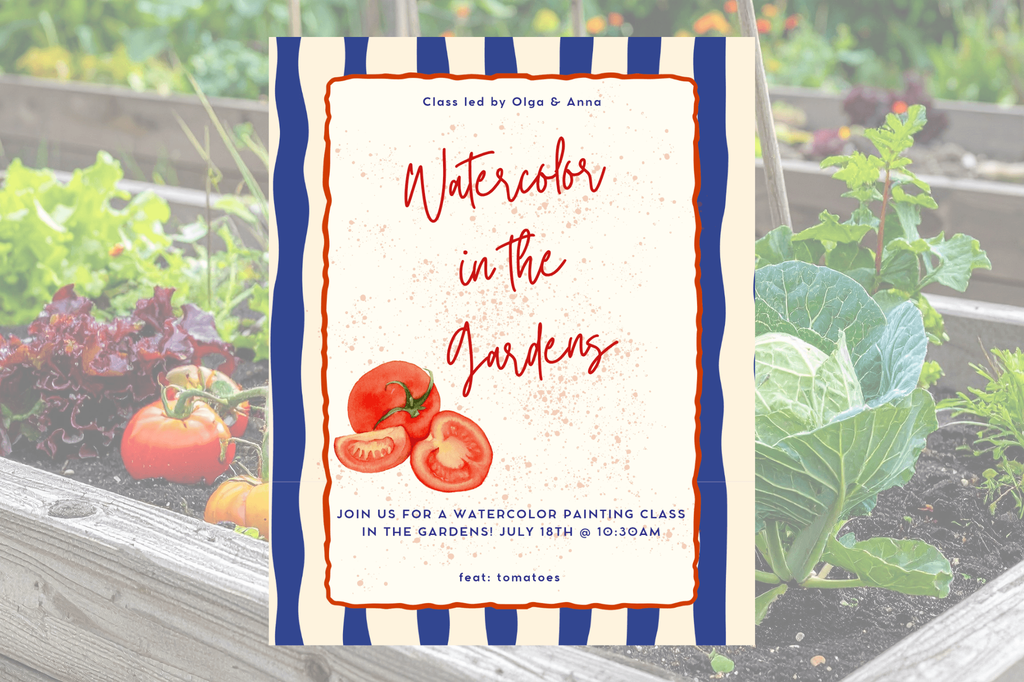 Water Color in the Gardens flyer
