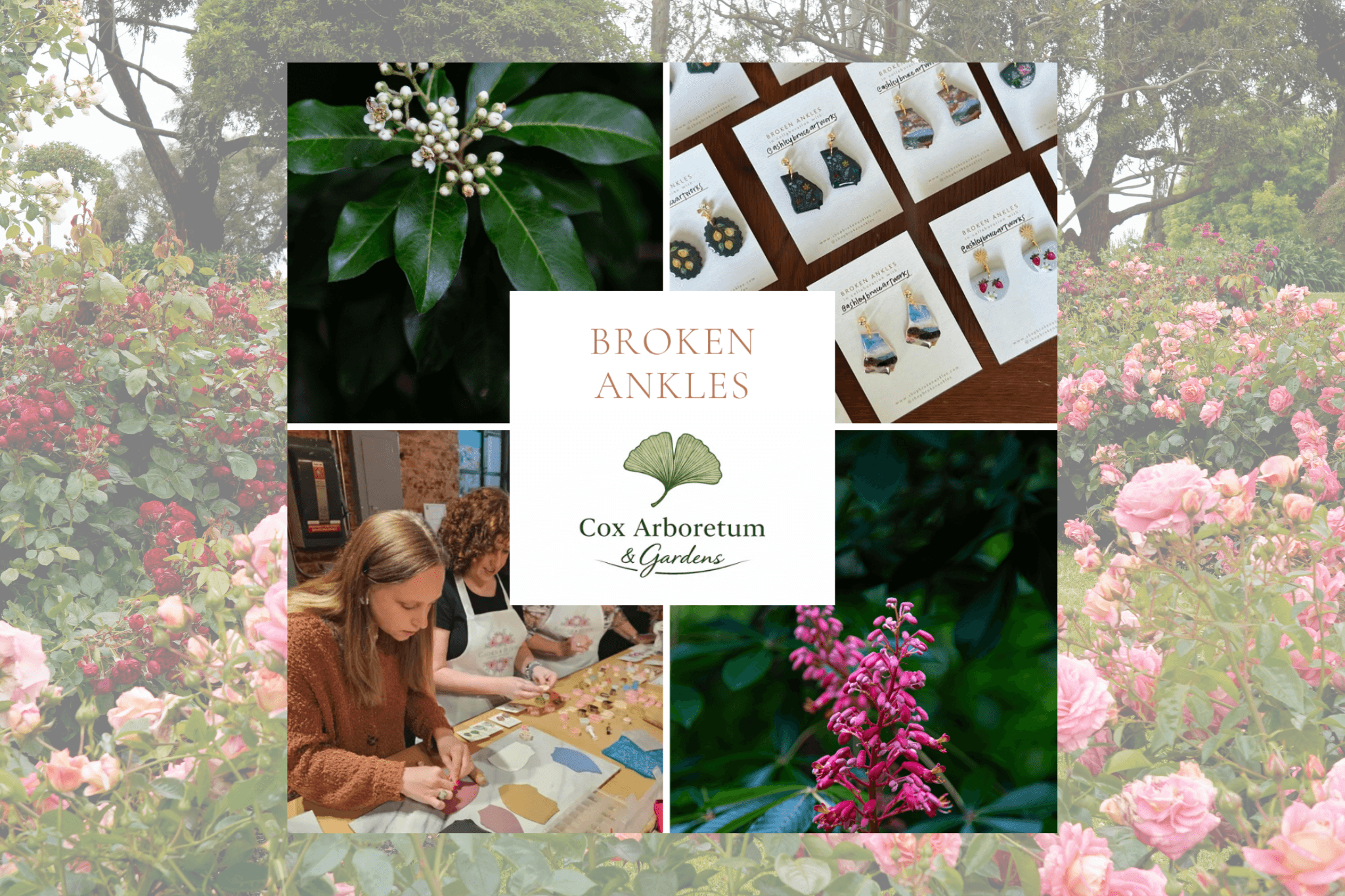 Clay Jewelry Workshop in the Gardens Flyer