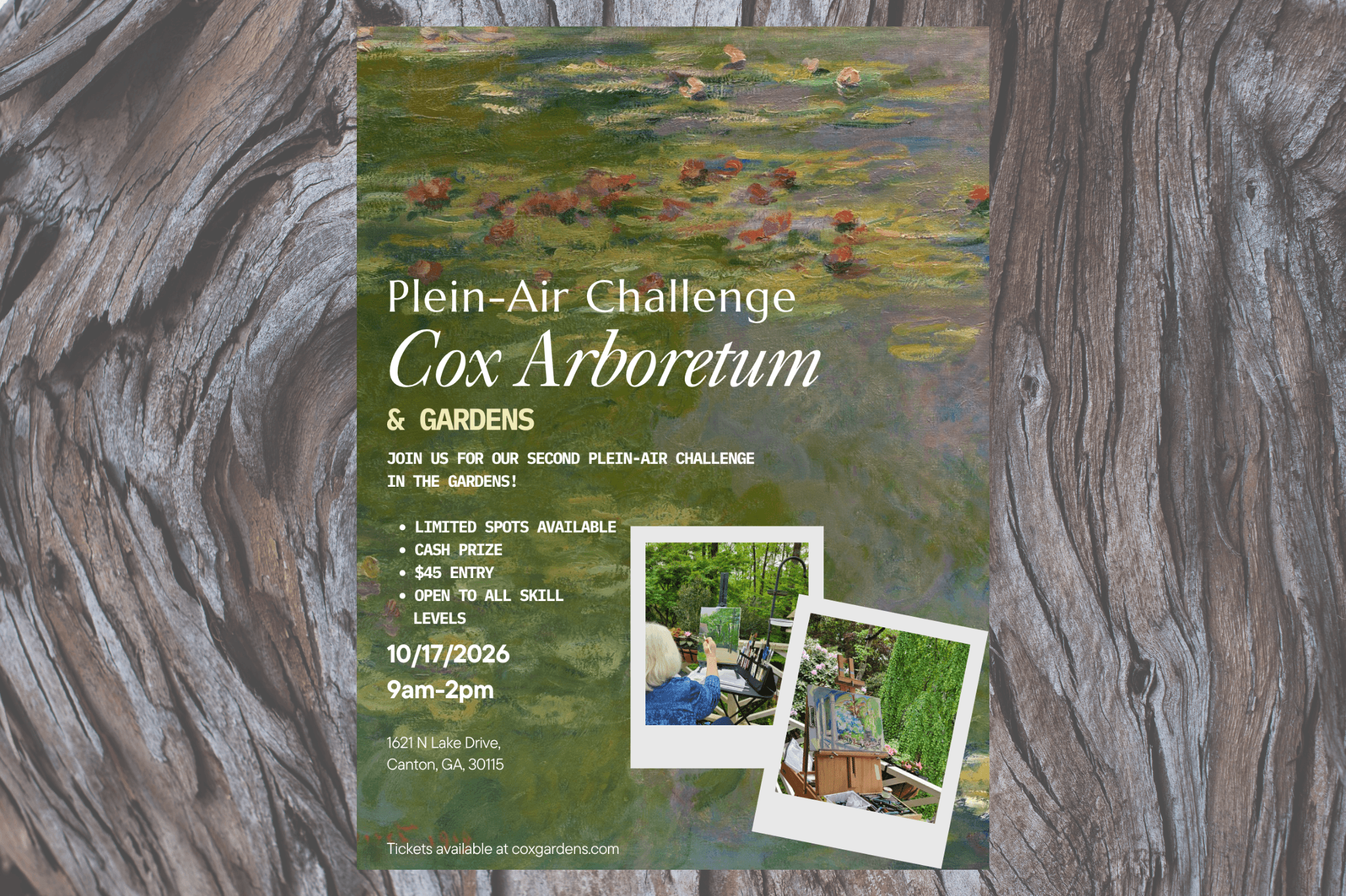 Water Color in the Gardens flyer
